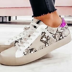 Shu Shop Paloma Snake Print Sneakers 6.5
